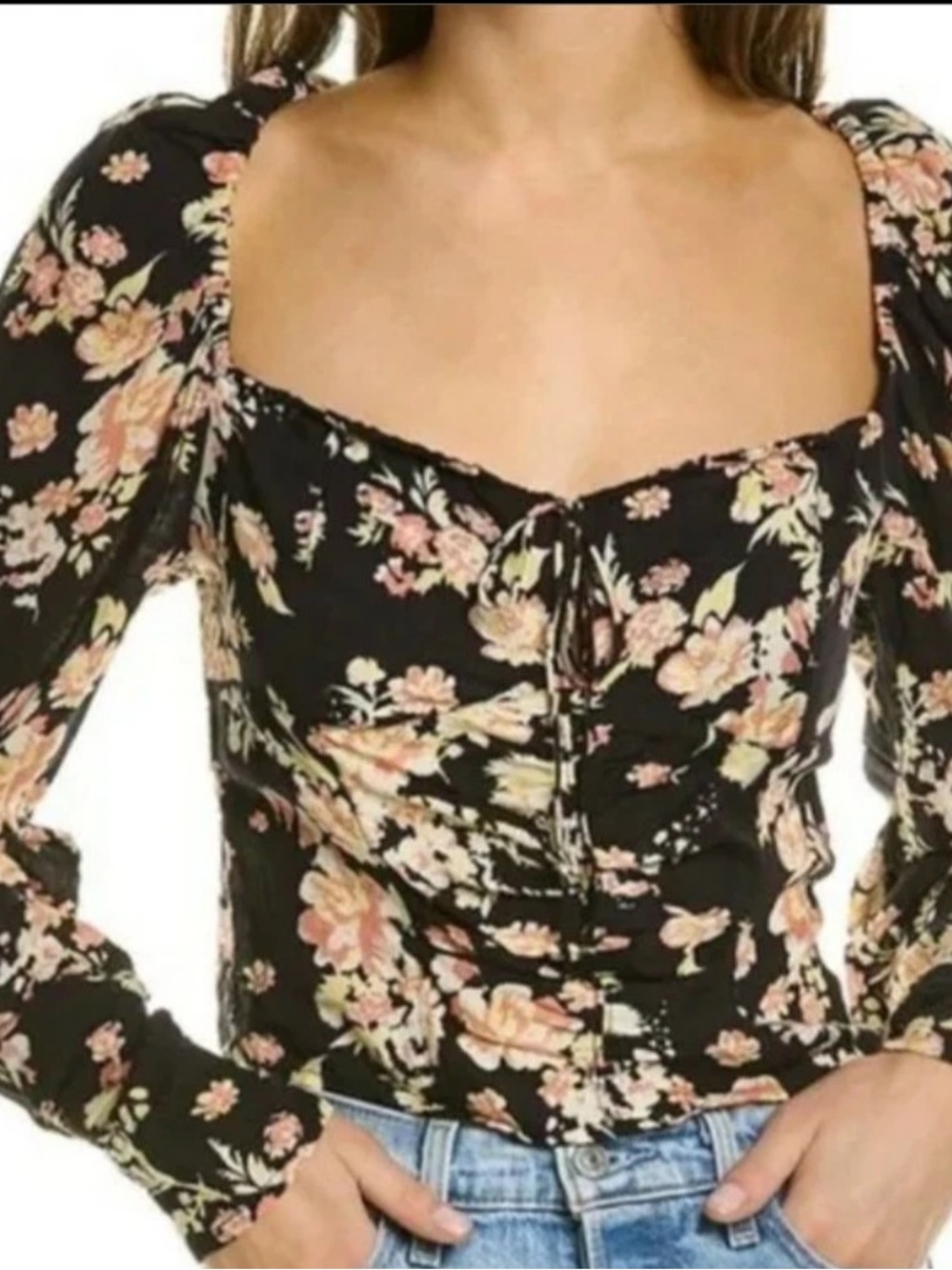 🌸**NWT** Free People Floral Top